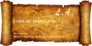 Lustig Angelina névjegykártya